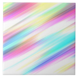 Abstract Colorful Pastel Rainbow Tile