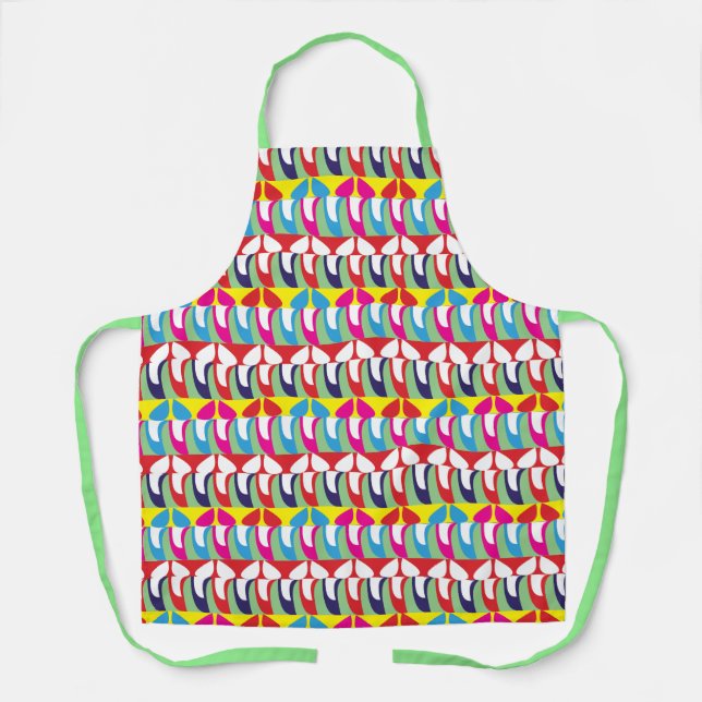 Abstract Colorful Pattern Beautiful Chef Apron (Front)