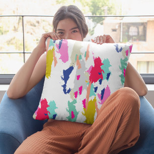 Abstract Colorful Pattern Decorative Throw Pillow