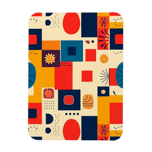 Abstract colorful pattern magnet (Vertical)