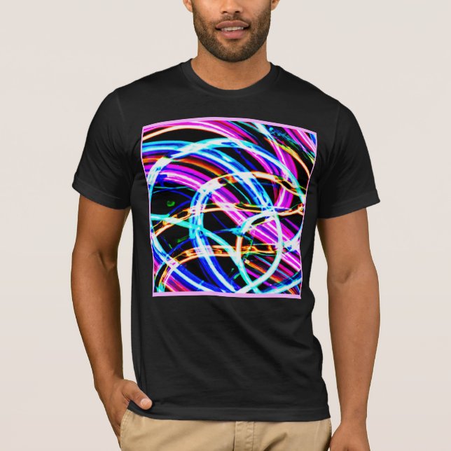 Abstract Colorful Pattern Neon Design T-Shirt (Front)