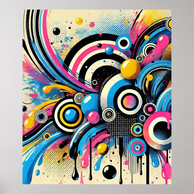 Abstract colorful pattern poster (Front)