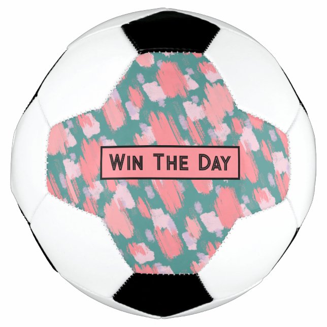 Abstract Colorful Pattern Soccer Ball (Front)