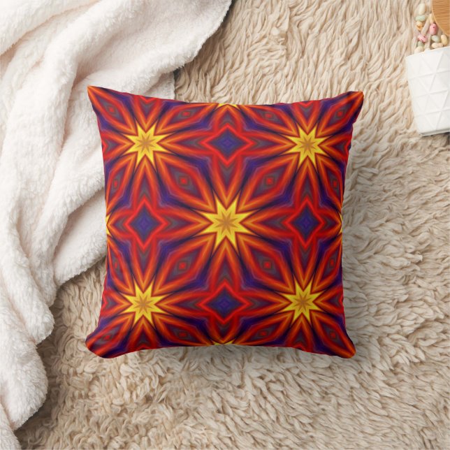 Abstract Colorful Pattern Throw Pillow (Blanket)
