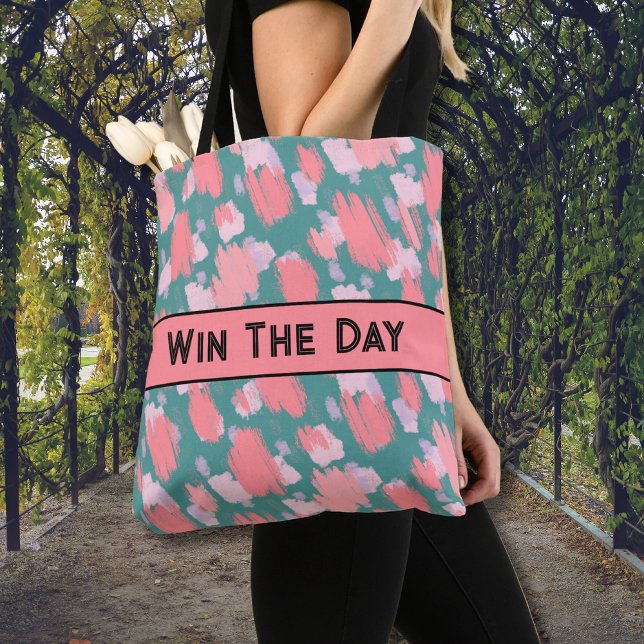 Abstract Colorful Pattern Tote Bag (Inspirational Brushstrokes Colorful Pattern Tote Bag)