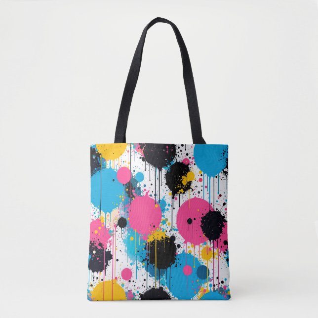 Abstract colorful pattern tote bag (Front)