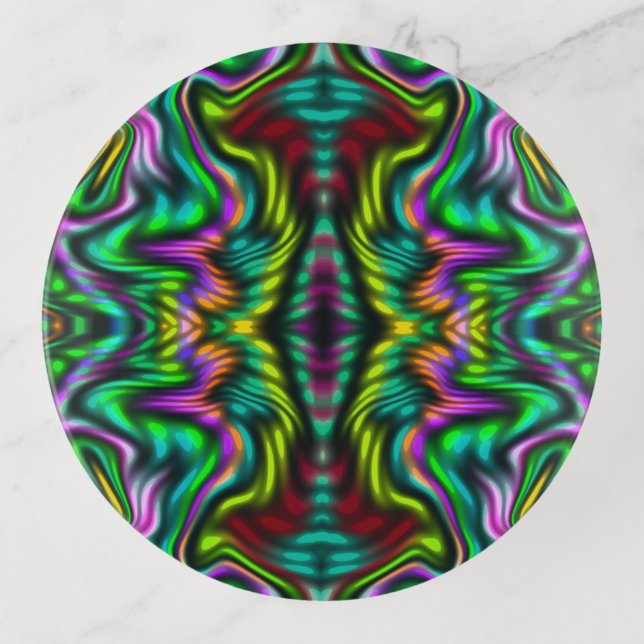 Abstract colorful pattern. trinket tray (Front)