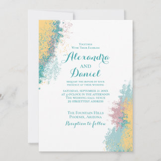 Abstract colorful pattern. Wedding Invitation