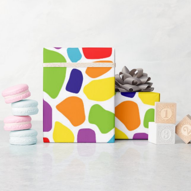 Abstract Colorful Pattern Wrapping Paper (Baby Shower)
