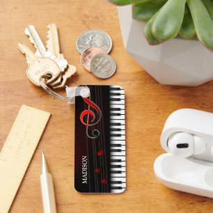 Abstract Colorful Piano Keychain