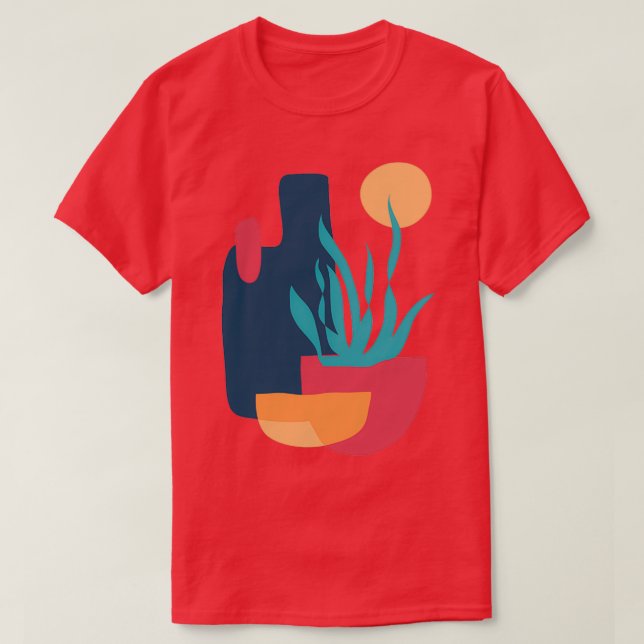 Abstract Colorful Plant T-Shirt (Design Front)
