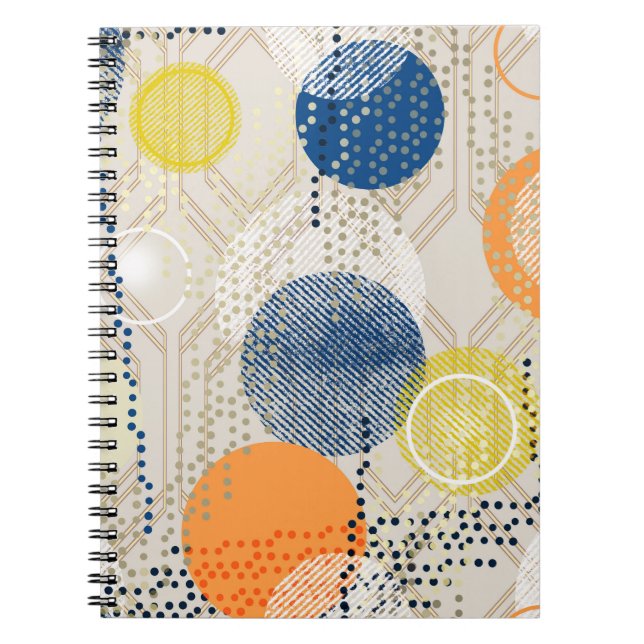 Abstract colorful polka dot notebook (Front)