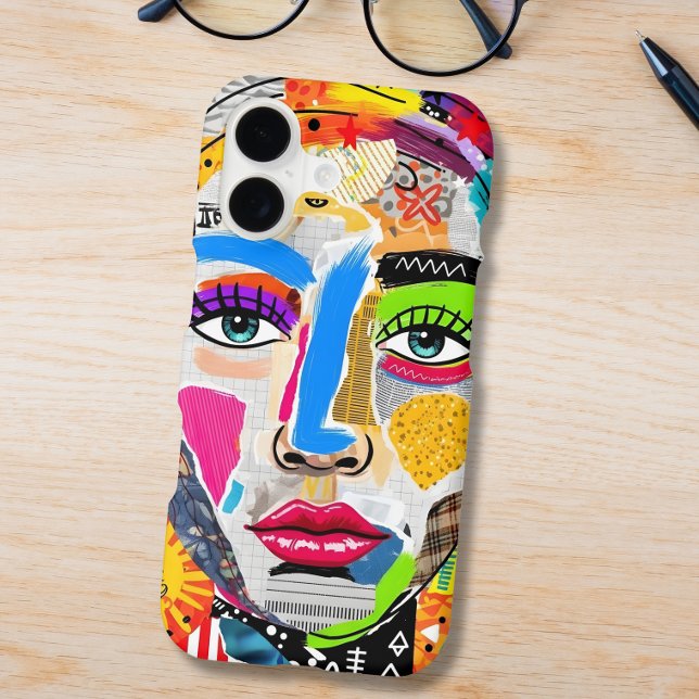 Abstract Colorful Pop Art Portrait iPhone Case (Creator Uploaded)