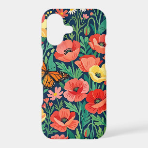 Abstract Colorful Poppy Monarch iPhone Cases