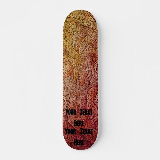 abstract colorful  posing lady street art style skateboard deck (Front)