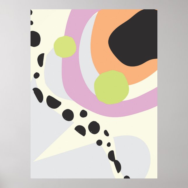 Abstract Colorful Preppy Art Poster (Front)