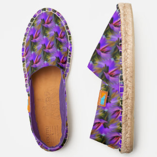 Abstract Colorful Purple Brush Strokes Espadrilles