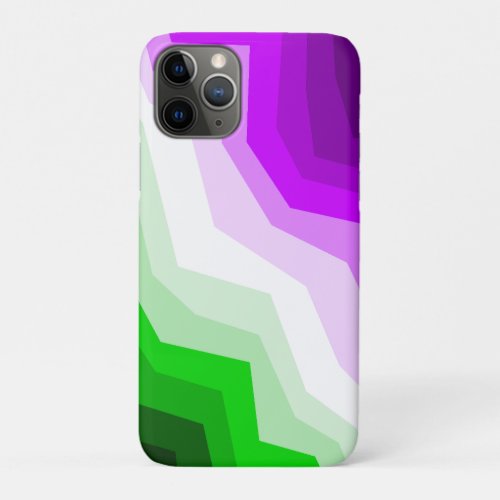 Abstract colorful purple green minimalist iPhone 11 pro case