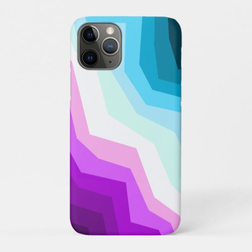 Abstract colorful purple ice blue cyan minimalist iPhone 11 pro case