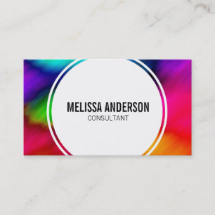 Abstract Colorful Rainbow Tie Dye Business Cards