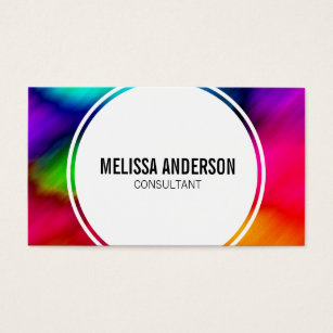 tie dye business cards