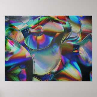 Abstract Colorful Reflections Poster