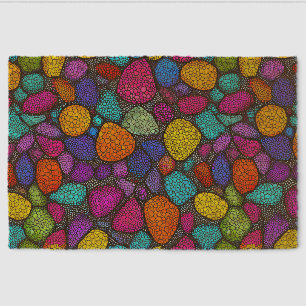 Abstract colorful rocks fiber doormat