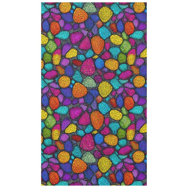 Abstract colorful rocks tablecloth (Front)