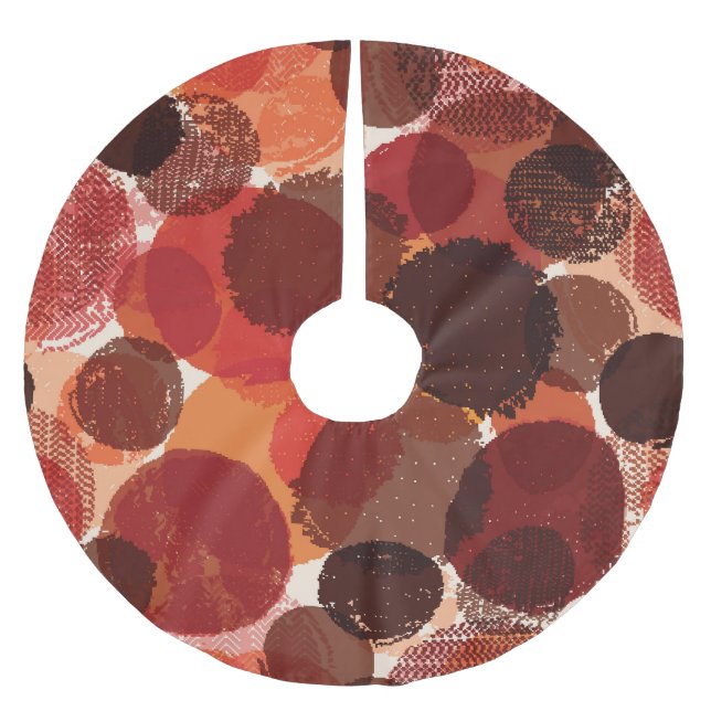 Abstract Colorful Seamless Patterns Collection Brushed Polyester Tree Skirt (Front)