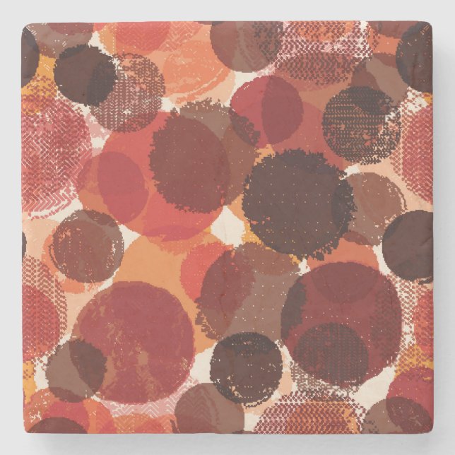 Abstract Colorful Seamless Patterns Collection Stone Coaster (Front)