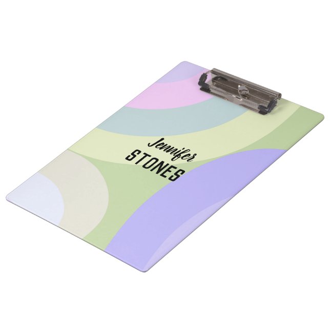 Abstract colorful shapes clipboard (Angled)