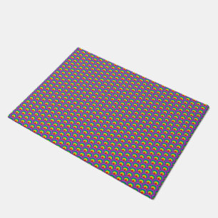 Abstract colorful shapes doormat