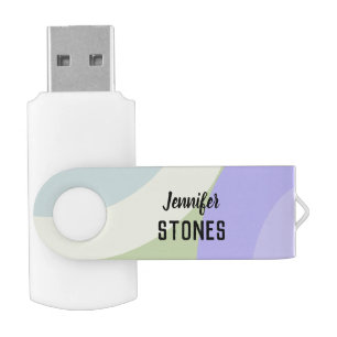 Abstract colorful shapes flash drive