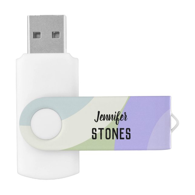 Abstract colorful shapes flash drive (Opened)