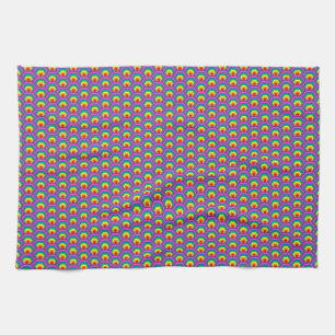 Abstract colorful shapes kitchen towel