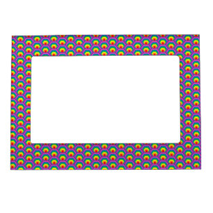 Abstract colorful shapes magnetic frame
