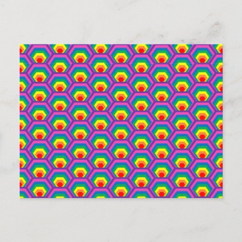 Abstract colorful shapes postcard