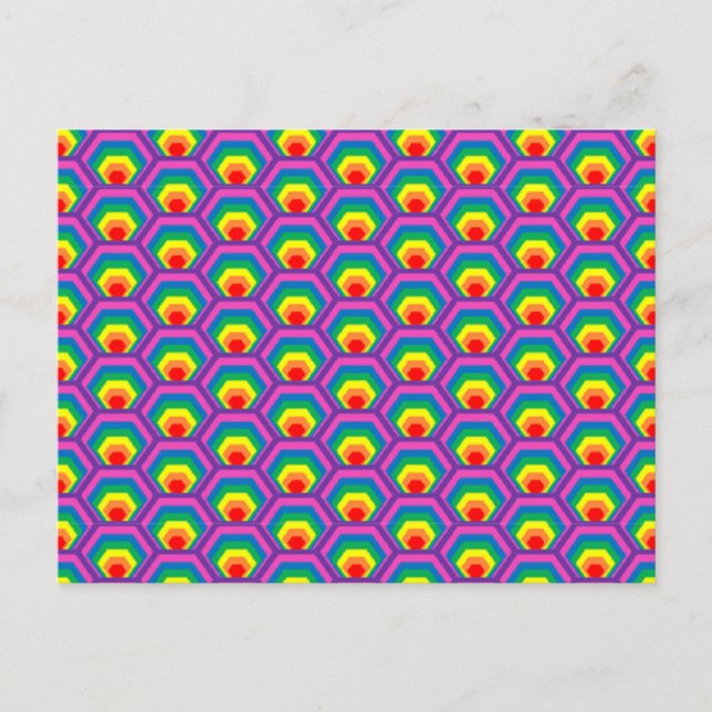 Abstract colorful shapes postcard (Front)