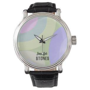 Abstract colorful shapes watch