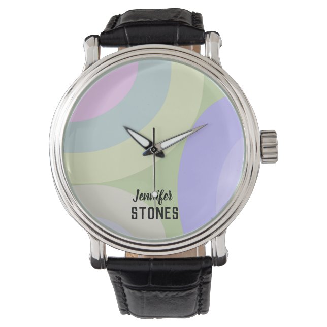 Abstract colorful shapes watch (Front)