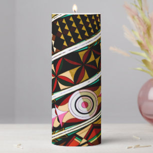 Abstract Colorful Spanish Church Ceiling Pillar Candle