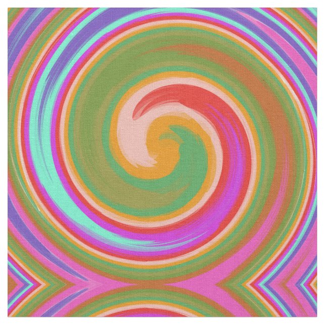Abstract colorful spiral fabric (Close Up)