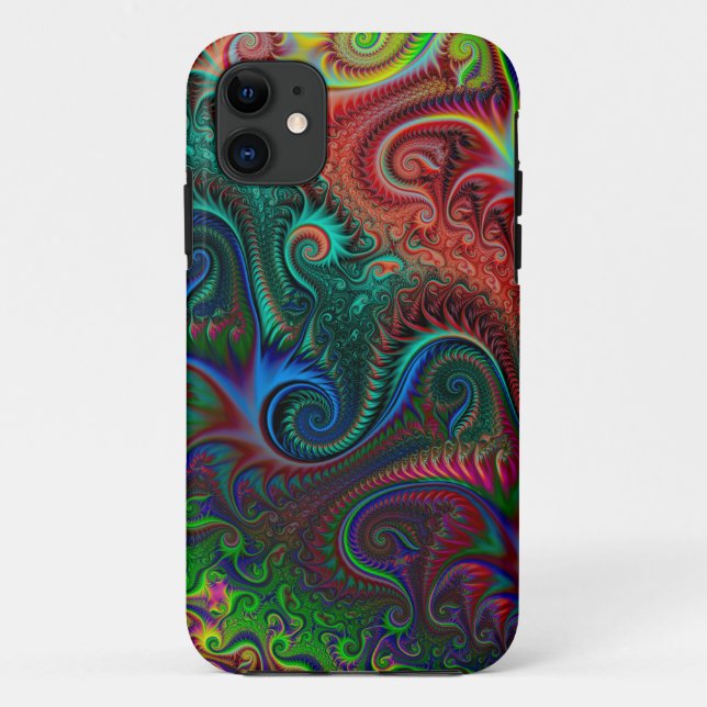 Abstract Colorful Spiral Pattern Case-Mate iPhone Case (Back)