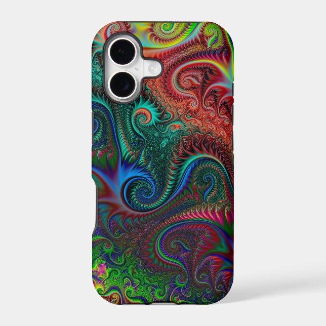 Abstract Colorful Spiral Pattern Iphone Case (Back)