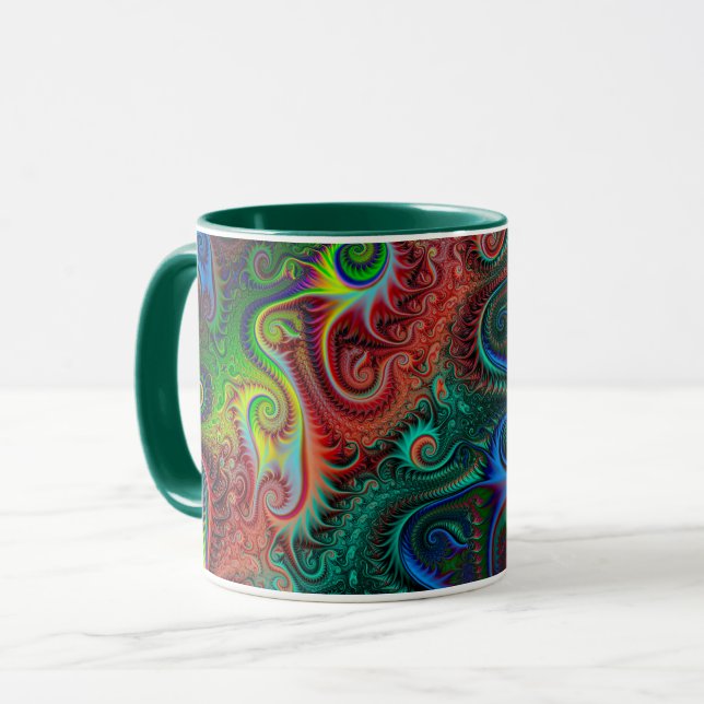Abstract Colorful Spiral Pattern  Mug (Front Left)