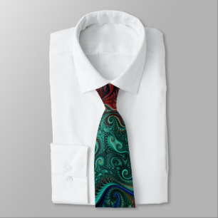 Abstract Colorful Spirals Pattern Neck Tie