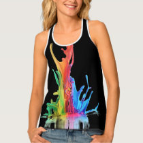 Abstract Colorful Splash Rainbow Lava Lamp  Tank Top