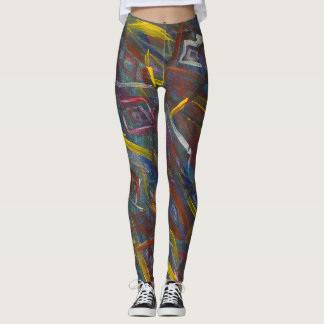 Abstract Colorful "Squares" Leggings
