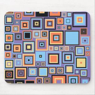 Abstract Colorful Squares Mouse Pad