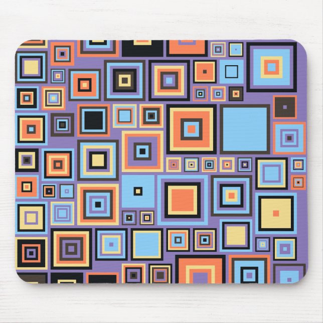 Abstract Colorful Squares Mouse Pad (Front)